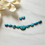 Small Sky Blue Freeform Blue Moon Turquoise, Set of 11 Background