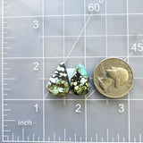 Medium Sky Blue Teardrop Yungai Turquoise, Set of 2 Dimensions