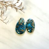 Large Ocean Blue Mixed Ithaca Peak Turquoise, Set of 2 Background