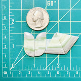 Large Mint Green Mixed Green Serpentine Serpentine, Set of 4 Dimensions