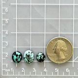 Small Sky Blue Mixed Yungai Turquoise, Set of 3 Dimensions