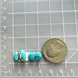 Small Sky Blue Mixed Royston Turquoise, Set of 4 Dimensions