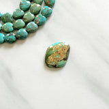 Large Yellow Freeform Royston Turquoise Background