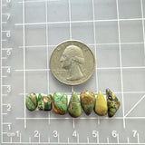 Small Mixed Mixed Mixed Turquoise, Set of 7 Dimensions