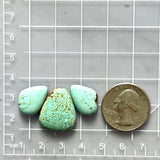 Small Mint Green Freeform Number 8 Turquoise, Set of 3 Dimensions