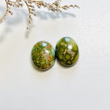 Small Sea Green Oval Carico Lake Turquoise, Set of 2 Background