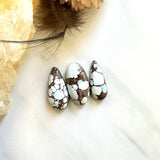 Medium Faint Blue Mixed Sand Hill Turquoise, Set of 3 Background