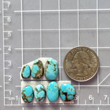 Small Sky Blue Mixed Number 8 Turquoise, Set of 7 Dimensions