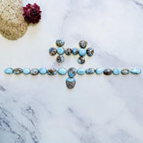 Small Sky Blue Mixed Golden Hills Turquoise, Set of 26 Background