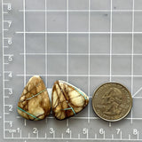 Large Sky Blue Mixed Royston Turquoise, Set of 2 Dimensions