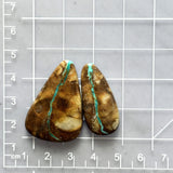 Large Sky Blue Mixed Royston Turquoise, Set of 2 Dimensions