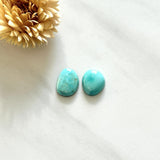 Small Sky Blue Freeform Royston Turquoise, Set of 2 Background