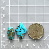 Large Sky Blue Mixed Ithaca Peak Turquoise, Set of 2 Dimensions
