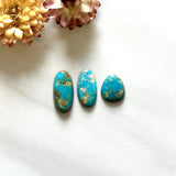 Small Sky Blue Mixed Royston Turquoise, Set of 3 Background