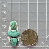 Small Mint Green Freeform Pilot Mountain Turquoise, Set of 3 Dimensions