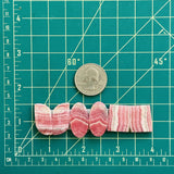 Large Pink Mixed Rhodochrosite, Set of 6 Dimensions