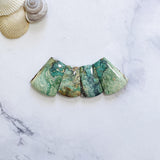 Medium Faint Green Petal Crescent Lake Variscite, Set of 4 Background
