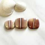 Large Red Freeform White Buffalo Dolomite, Set of 3 Background