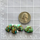 Small Sea Green Freeform Number 8 Turquoise, Set of 4 Dimensions