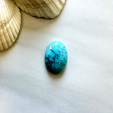 Medium Sky Blue Oval Lone Mountain Turquoise Background