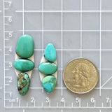 Small Sky Blue Mixed Kingman Turquoise, Set of 6 Dimensions