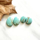 Large Sky Blue Mixed Number 8 Turquoise, Set of 4 Background