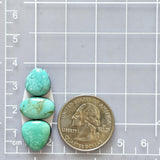Small Faint Green Mixed Carico Lake Turquoise, Set of 3 Dimensions