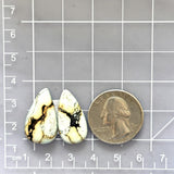 Large Light Yellow Teardrop Crescent Lake Variscite, Set of 2 Dimensions