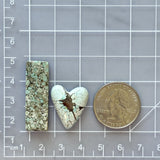 Large Faint Blue Mixed Sand Hill Turquoise, Set of 2 Dimensions