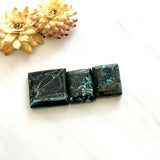 Medium Ocean Blue Square Blue Moon Turquoise, Set of 3 Background