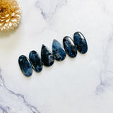 Large Deep Blue Mixed Pietersite Quartz, Set of 6 Background