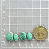 Small Sky Blue Mixed Namtso Lake Turquoise, Set of 4 Dimensions
