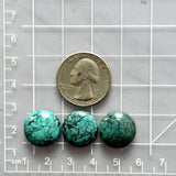 Small Ocean Blue Round Yungai Turquoise, Set of 3 Dimensions