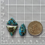 Medium Deep Blue Mixed Ithaca Peak Turquoise, Set of 3 Dimensions