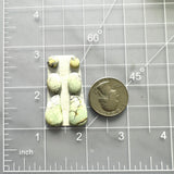 Medium Light Yellow Mixed Crescent Lake Variscite, Set of 6 Dimensions