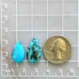 Large Sky Blue Teardrop Ithaca Peak Turquoise, Set of 2 Dimensions