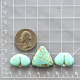 Small Sky Blue Mixed Number 8 Turquoise, Set of 5 Dimensions