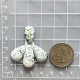 Medium Faint Blue Teardrop Sand Hill Turquoise, Set of 4 Dimensions