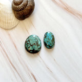 Small Ocean Blue Mixed Kingman Turquoise, Set of 2 Background