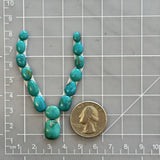 Small Ocean Blue Mixed Fox Turquoise, Set of 14 Dimensions