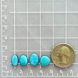 Small Sky Blue Mixed Kingman Turquoise, Set of 4 Dimensions