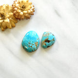 Medium Sky Blue Freeform Royston Turquoise, Set of 2 Background