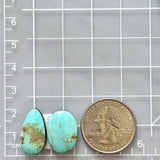 Medium Sky Blue Mixed Pilot Mountain Turquoise, Set of 2 Dimensions
