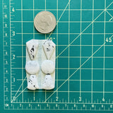 Medium White Mixed White Buffalo Dolomite, Set of 6 Dimensions