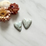 Medium Faint Blue Heart Sand Hill Turquoise, Set of 2 Background