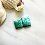 Small Sea Green Square Namtso Lake Turquoise, Set of 2 Background