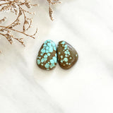 Large Sky Blue Mixed Number 8 Turquoise, Set of 2 Background