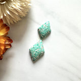 Small Mint Green Diamond Namtso Lake Turquoise, Set of 2 Background