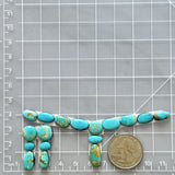 Small Sky Blue Mixed Number 8 Turquoise, Set of 17 Dimensions