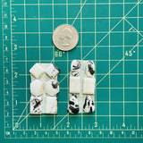 Small White Mixed White Buffalo Dolomite, Set of 12 Dimensions